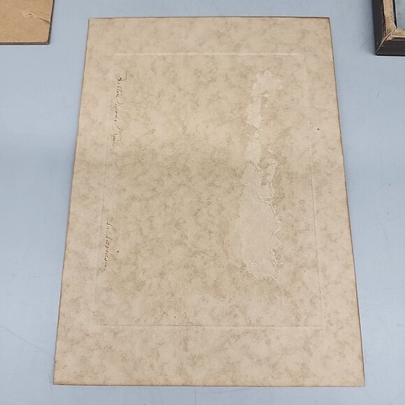 vintage ww2 photograph 3.5x4" Framed Glass Signed On Back - Picture 9 of 11